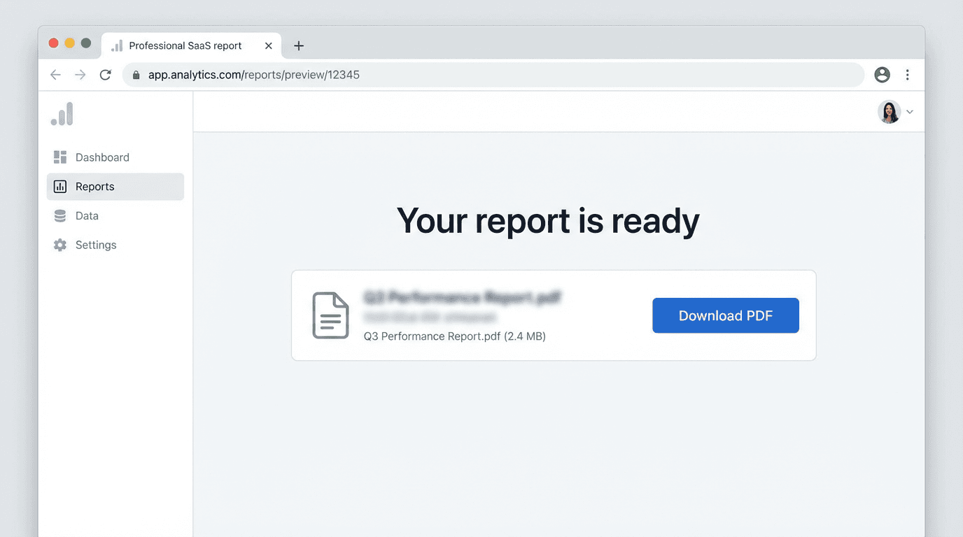 3. Get your report